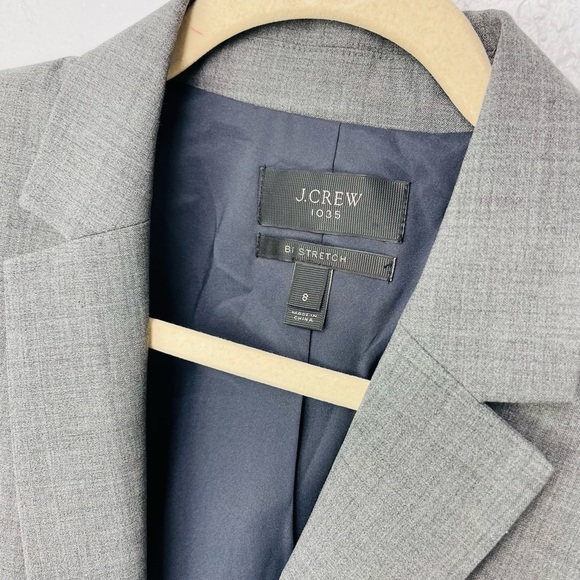 J. Crew Suiting 1035 Campbell Bi Stretch Tollegno 1900 Grey Single Button Blazer - Picture 3 of 6